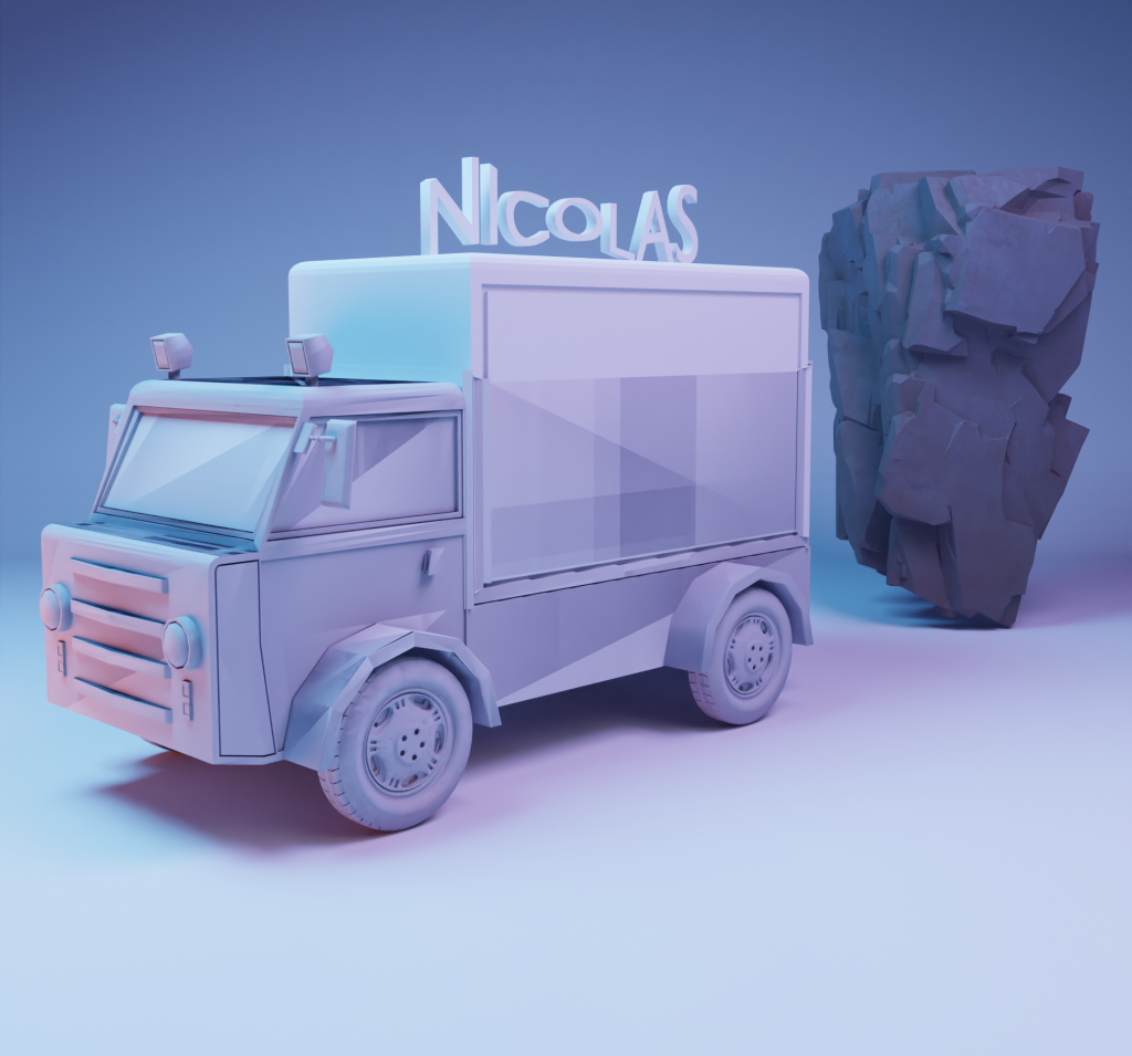 nicolas brulport modelisation camionnette blender