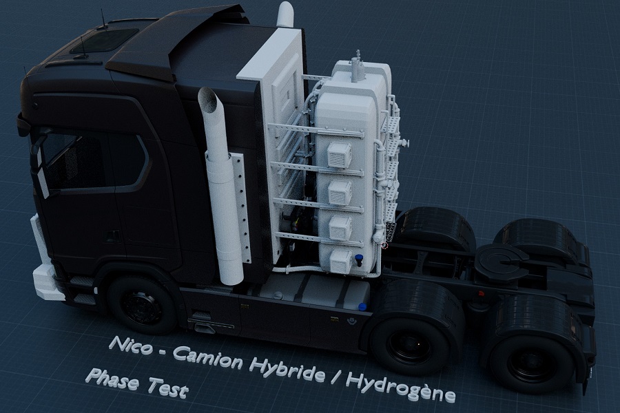 Nicolas BRULPORT - CAMION HYBRIDE - PHASE TEST - BLENDER 4.2